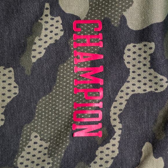 Champion Camo Hoodie Men’s S Green Pullover - Picture 2 of 9